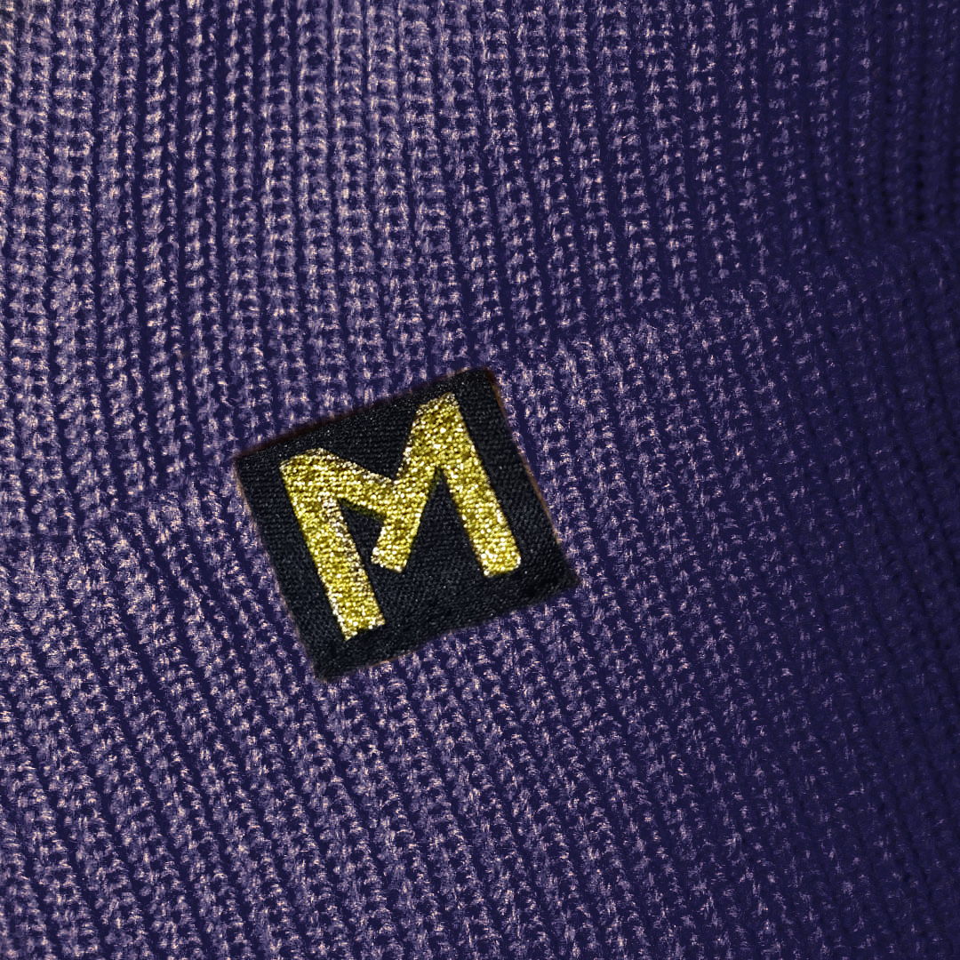 Gorro 100% Lana color azul navy