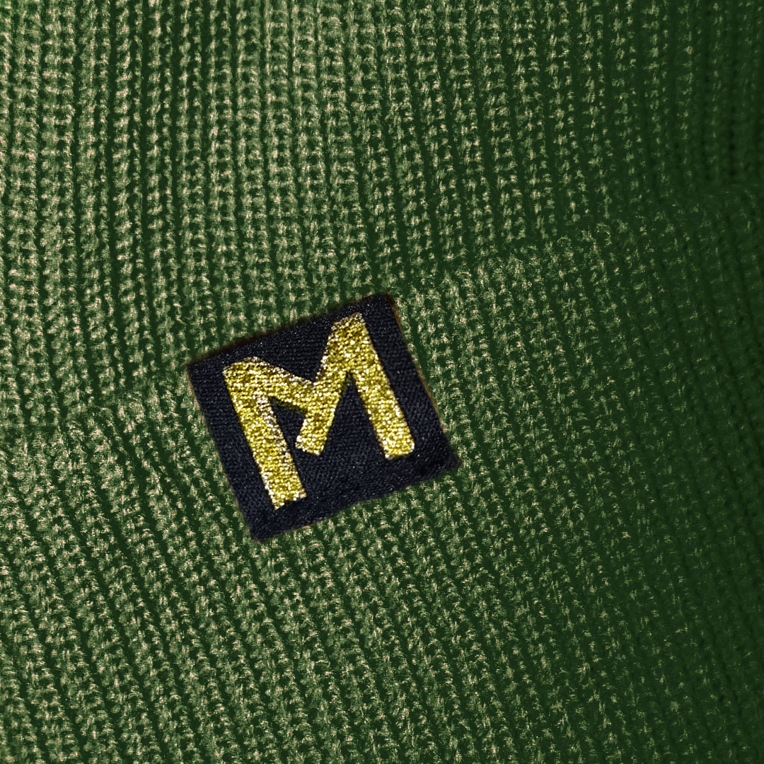 Gorro 100% Lana color verde leaf